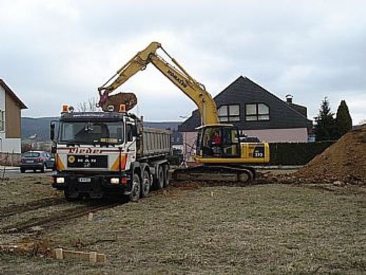 Erdaushub für Wohnhaus