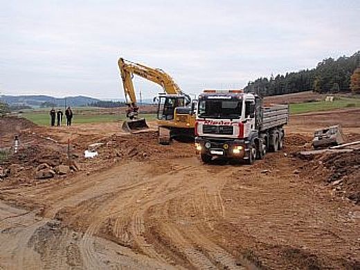 Erdarbeiten für Einstellhalle